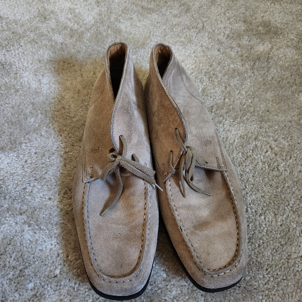 Tod's Moccasin Driving Boots In Brushed Suede Leather 8.5